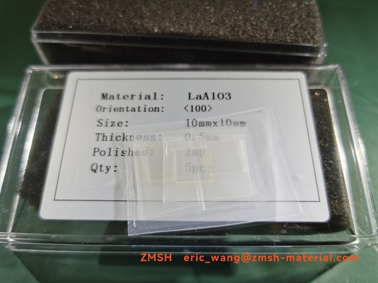 0.5mm LaAlO3 Crystal Wafers LAO พื้นผิวคริสตัลเดี่ยว