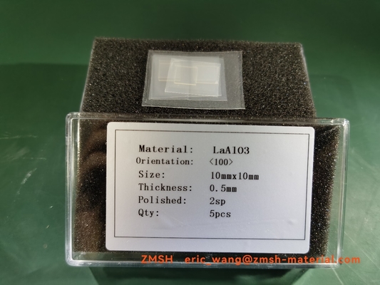 0.5mm LaAlO3 Crystal Wafers LAO พื้นผิวคริสตัลเดี่ยว