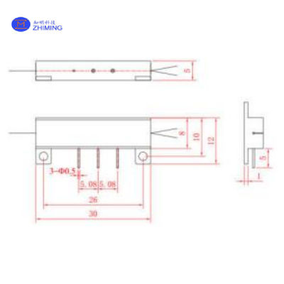ลิทธิียมไนโอเบท (LiNbO3) Y-Waveguide Modulator / Vπ ต่ํา 3.5V / PER สูง 25dB / รองรับกับ FOG, FOCT, การสื่อสารควอนตัม