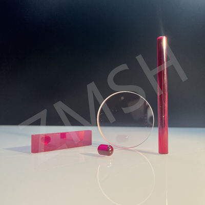 Cr Al2O3 Ruby Rod Sapphire Laser Single Crystal Optical Rod ขนาดที่กําหนดเอง แพคเกจความปลอดภัย