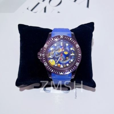 ห้องทดลอง-เติบโตสีเทา-ม่วง Sapphire นาฬิกา Case ปรับแต่งหรูหราทนทานการกวาด