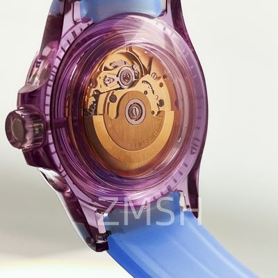 ห้องทดลอง-เติบโตสีเทา-ม่วง Sapphire นาฬิกา Case ปรับแต่งหรูหราทนทานการกวาด