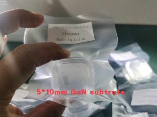 ราคาดี ขนาดที่กำหนดเอง 5x10mm M แกนยืนฟรี HVPE แกลเลียมไนไตรด์เวเฟอร์ ออนไลน์