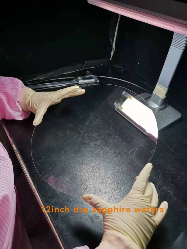 12 นิ้ว 300 มม. No Notch แซฟไฟร์พื้นผิว Wafer Crystal Glass High Optical Transmittance
