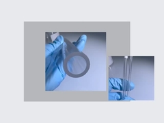 ท่อและแท่งแซฟไฟร์คริสตัลเดี่ยวที่ปลูกบนพื้นละเอียดและพื้นผิวมันเงา